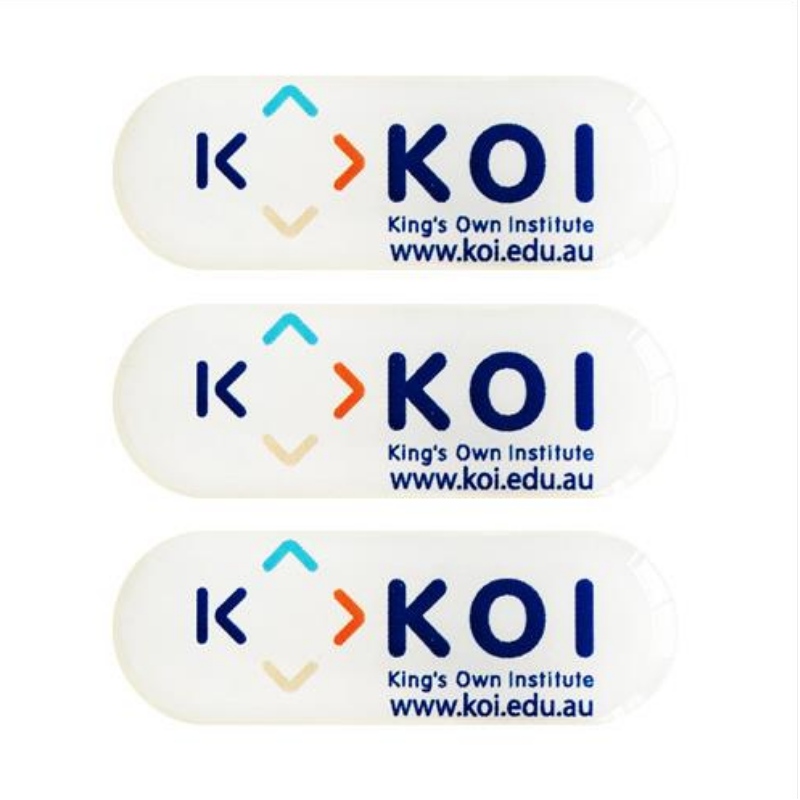 Fournir PVC goutte en plastique cristal goutte colle plaque signalétique, transparent goutte colle autocollant, acrylique goutte colle créatif logo personnalisé