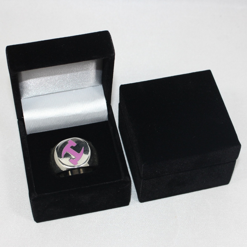 Article Boîte de flanelle carrée V-08 pour pièce de diamètre 25-38 mm, badge, grand anneau, etc. mm. 60 * 60 * 48, poids environ 63g