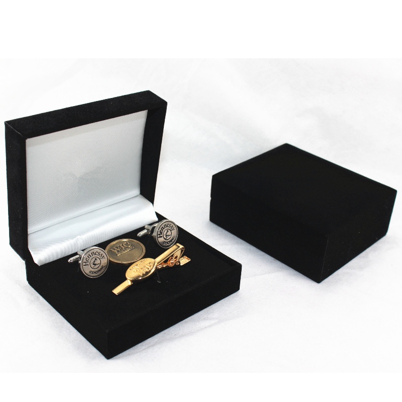 Article V-09 rectangle similicuir Boîte en papier pour pièce de 50-60 mm, boutons de manchette, pince à cravate, badge, etc. mm. 98 * 84 * 38, poids environ 105g