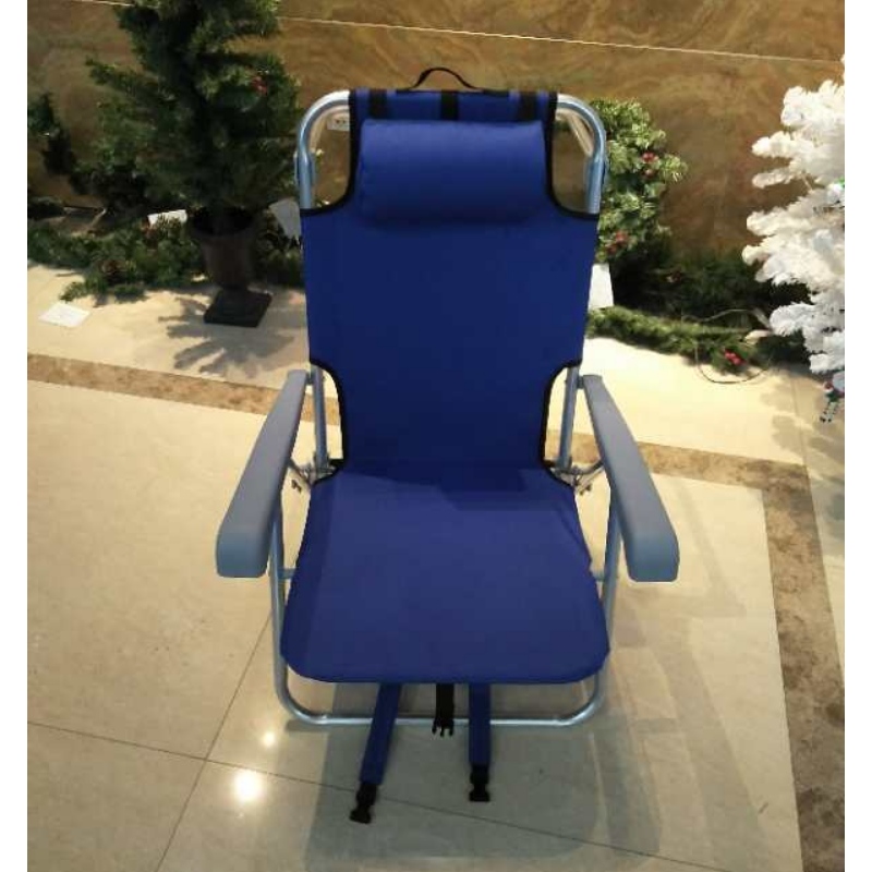 Chaise de camping pliante portative de plage de sac à dos en acier empilable extérieur