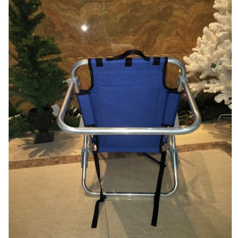 Chaise de camping pliante portative de plage de sac à dos en acier empilable extérieur