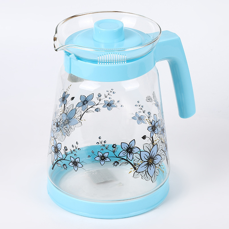 New Teapot Household Simple Applique Creative Handle Design Cold Water Glass Pot Spot Custom Wholesale