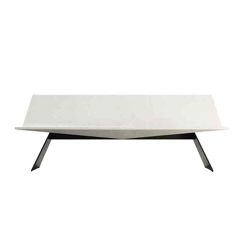Banc solaire extérieur intelligent de taille moyenne de couleur blanche