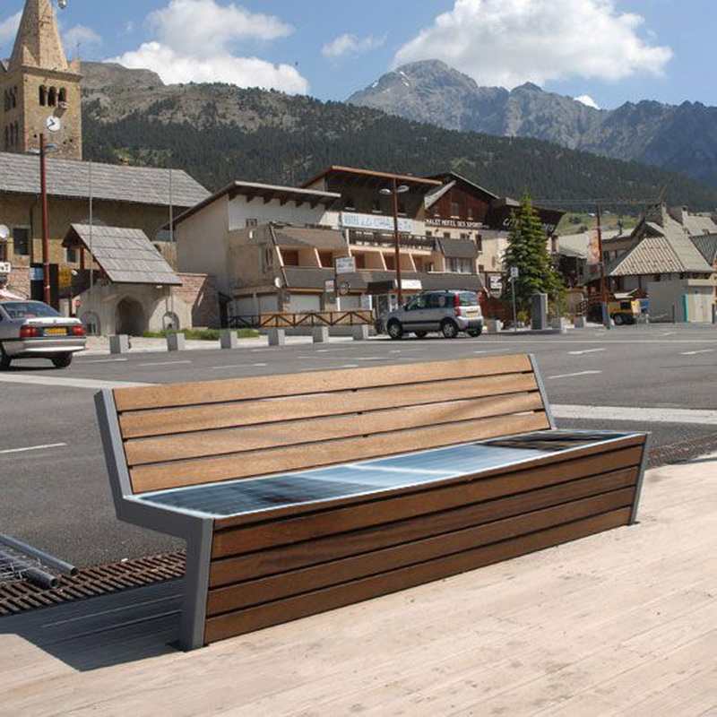 Banc de parc intelligent à prix d'usine le plus bas pour l'énergie solaire