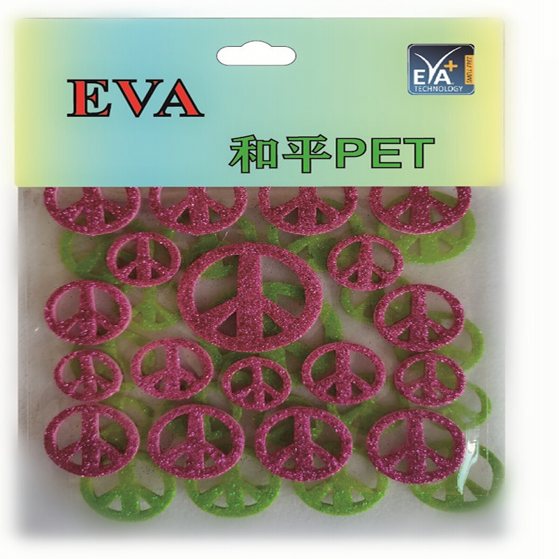 Autocollants en mousse PET Mousse Glitter PET Forme en mousse PET