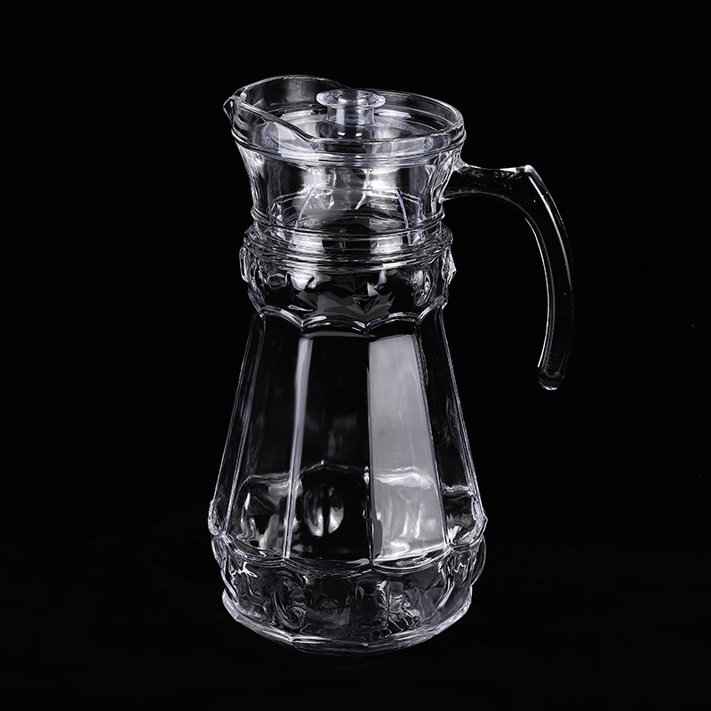 Spot En Gros Transparent En Verre Aveuglant Pot Froid Bouilloire Grande Capacité Haute Température Résistant À L'eau Fraîche Cruche D'eau Jus Boisson Pichet Personnalisé