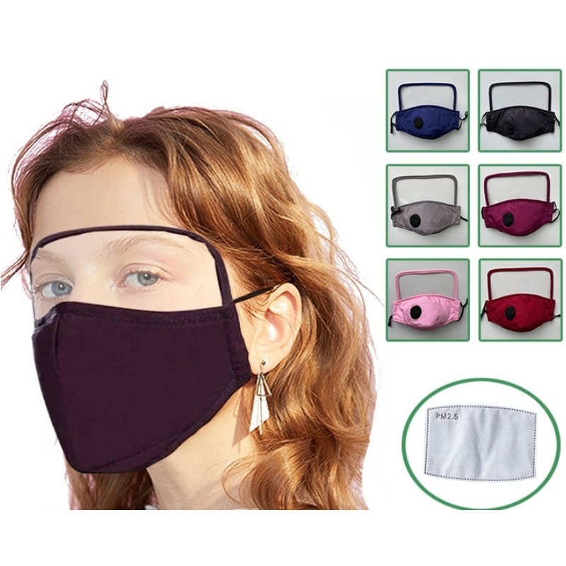 MASQUE VISAGE TISSÉ 100% coton doux pour la peau et les yeux protégeant la peau avec filtre PET anti-buée double face et filtre PM2,5