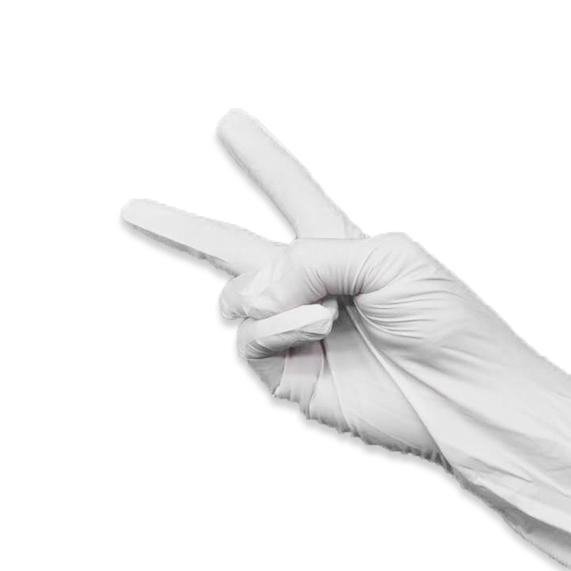 Des gants de nitrile