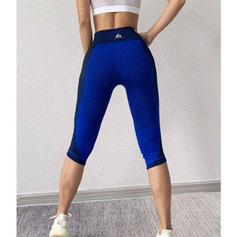 Yoga Leggings High Bounce Séchage Rapide Respirant Et Minceur Lift Hanches Taille Moyenne Sauter Exercice Pantalon De Fitness Pour Les Femmes D'été