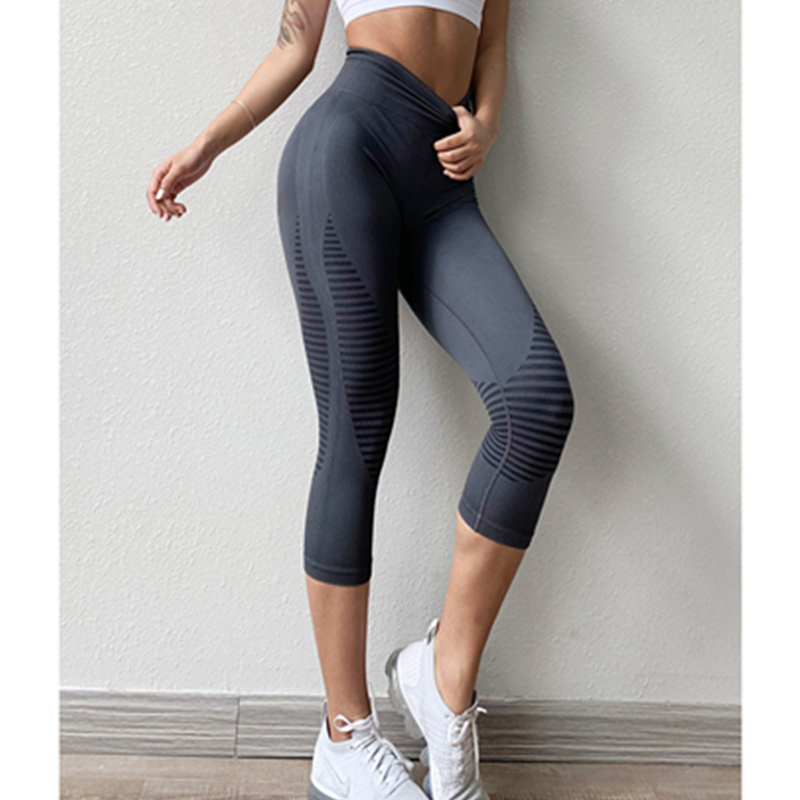 Pantalon de fitness d'exercice taille haute pour femme, coupe slim ajustée pour le yoga féminin