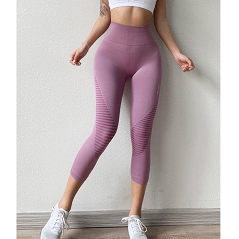 Pantalon de fitness d'exercice taille haute pour femme, coupe slim ajustée pour le yoga féminin