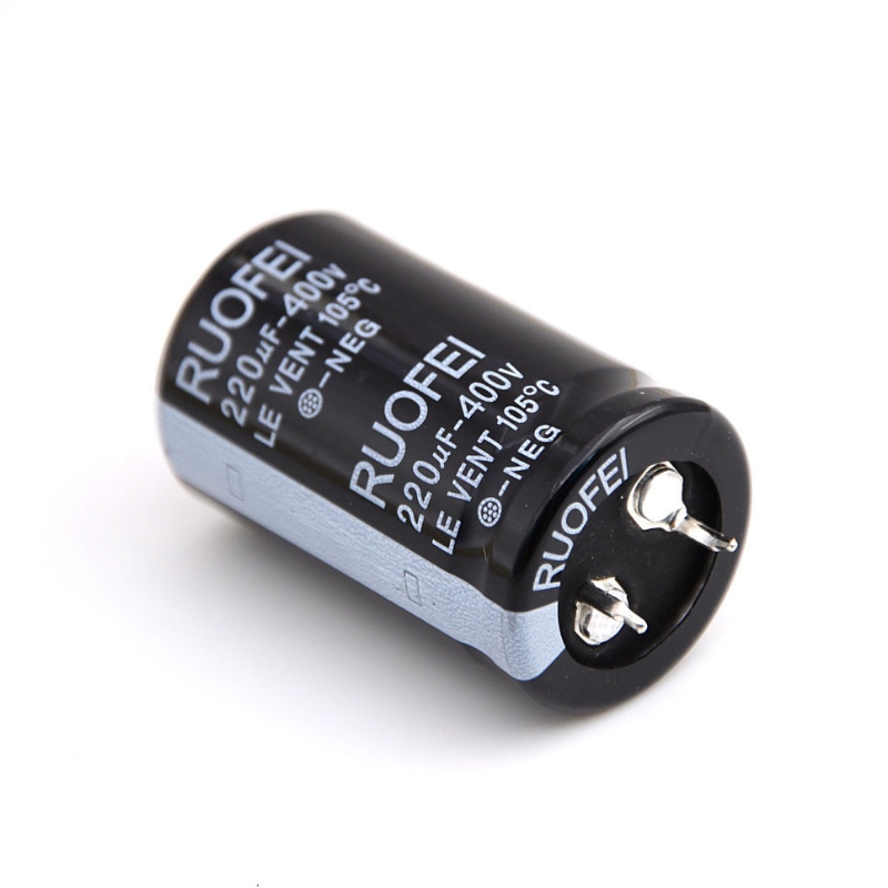 Condensateur électrolytique en aluminium enfichable RUOFEI 10V ~ 500V longue durée de vie et travail à haute température