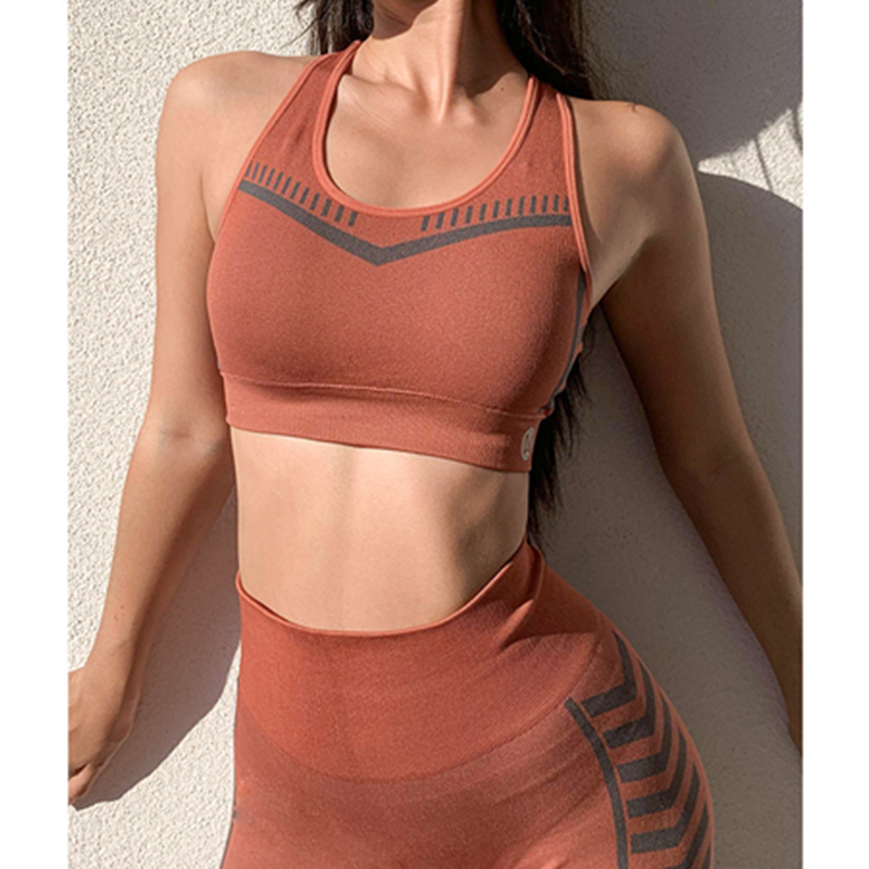 Gilet de yoga pour femmes Soutien-gorge professionnel de fitness respirant Soutien-gorge de sport Soutien-gorge de course antichoc