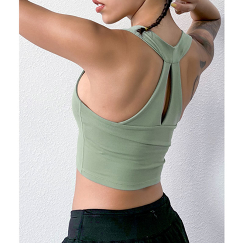 Sous-vêtements de sport Femme en cours d'exécution antichoc fitness jeunesse sport sans soutien-gorge à armatures