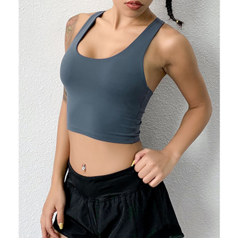 Sous-vêtements de sport Femme en cours d'exécution antichoc fitness jeunesse sport sans soutien-gorge à armatures