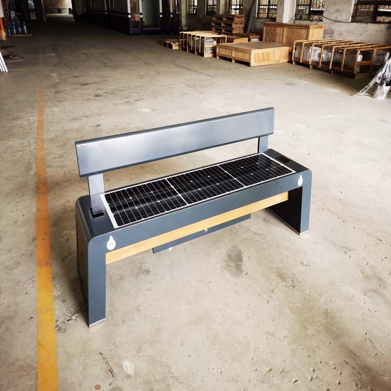 Banc extérieur solaire de charge intelligent USB Wifi Clor Smart Wifi en acier inoxydable