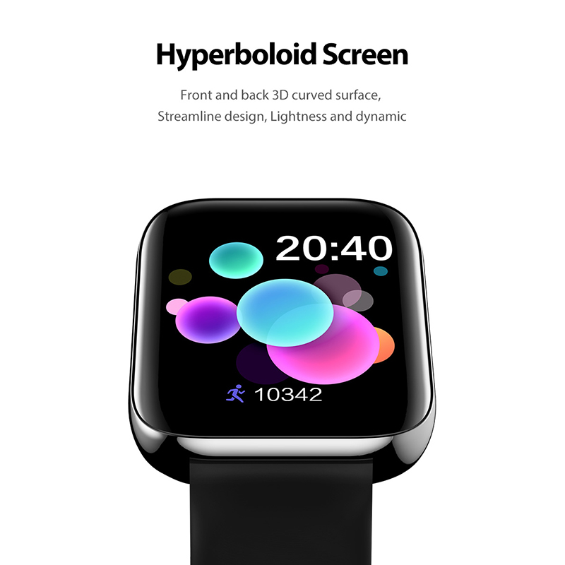 Montre intelligente, moniteur de rythme cardiaque, traceur de mouvement avec 1,3.