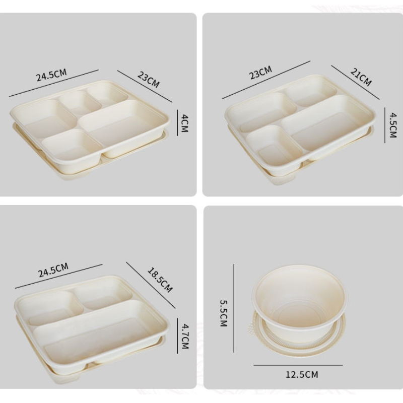récipient de nourriture d'amidon de maïs environnemental biodégradable jetable
