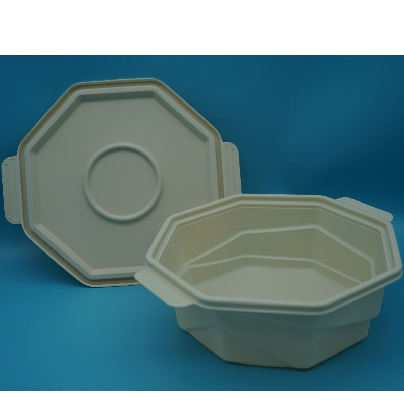 Compartiment hermétique pour micro-ondes Couvercle écologique à emporter Emballage alimentaire biodégradable Stockage alimentaire Contenants alimentaires jetables