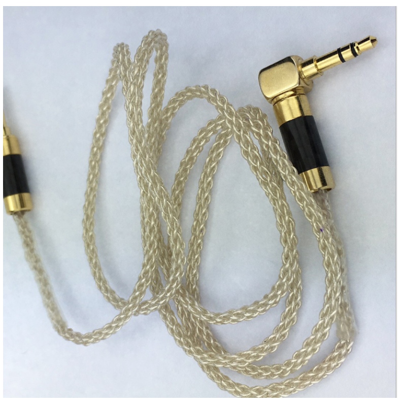 Câble audio de voiture stéréo 8 brins de câble d'extension de coude en métal mâle à femelle connexion bricolage