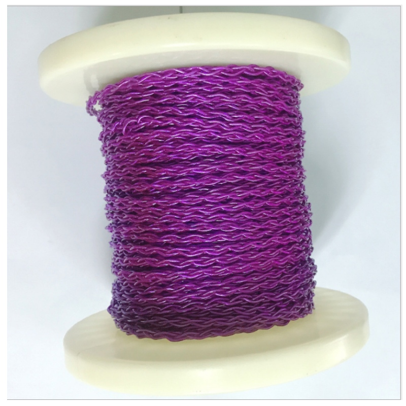 Fil d'écouteur en argent sterling violet personnalisé