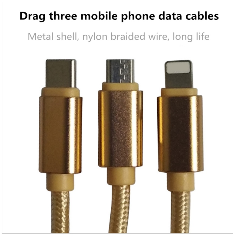 Ligne de données de téléphone mobile 2a tigre nylon tricoté