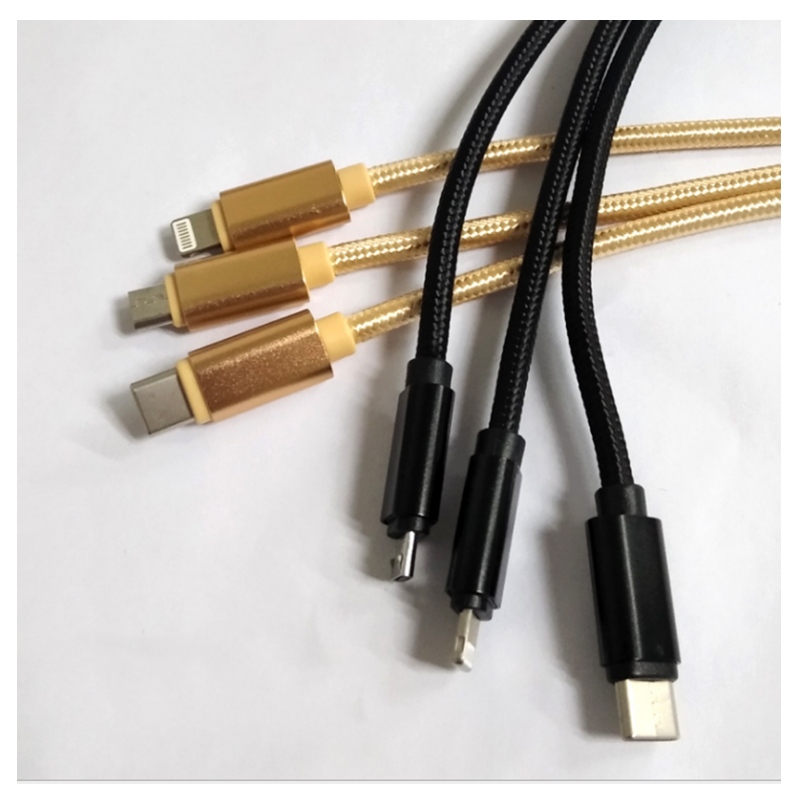 Ligne de données de téléphone mobile 2a tigre nylon tricoté