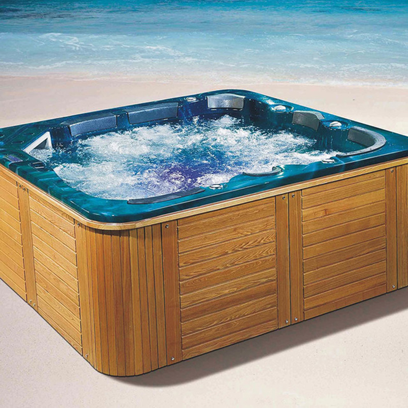 baignoire spa extérieure et piscine de massage avec 7 oreillers