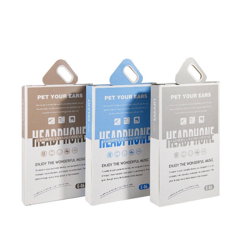 Boîtes en papier d'emballage pour écouteurs personnalisés avec blister
