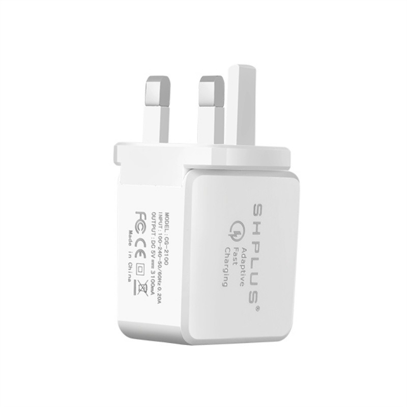 UE / USA / British Connection 2.1a - 4 port USB mural cargo Exchange Travel Charger adapter portable charger 18w 3.0