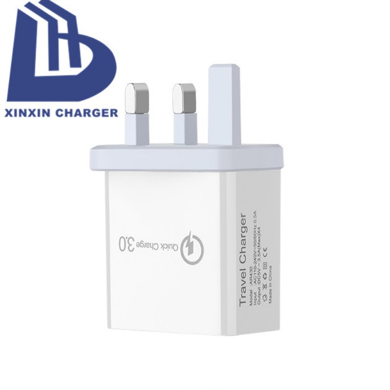 Connecteur rapide 3,0 - 18w 4 - 2.1a port USB paroi pendentif chargeur de voyage AC adaptateur de chargeur portable USB multichargeur