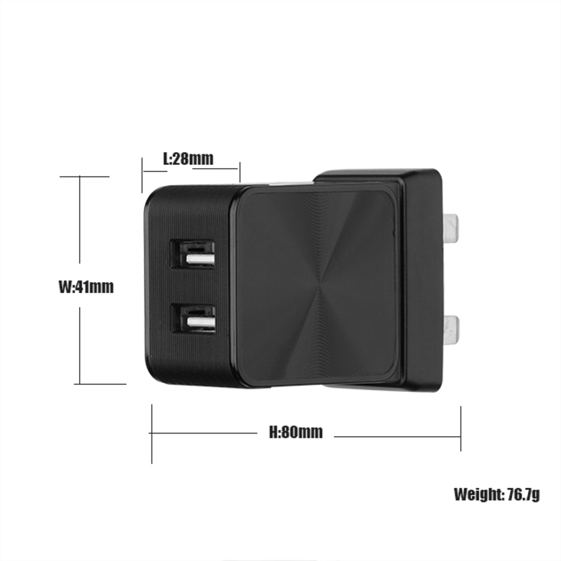 FCC .CE chargeur rapide de téléphone portable adaptateur universel 2 ports USB chargeur de voyage chargeur portable usine OEM