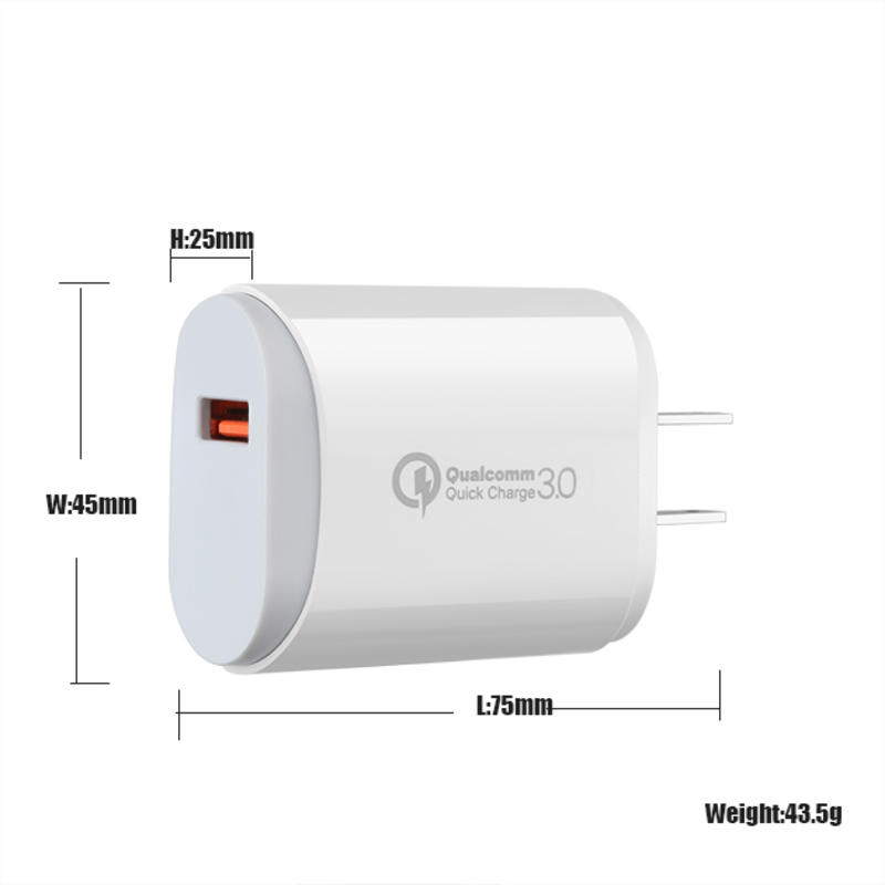 UE / USA / UK Pd 18w 3.0 Fast recharger USB
