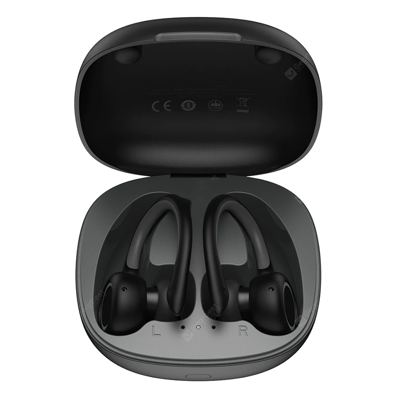 Baseus Encok W17 Sport Écouteurs Bluetooth Écouteurs TWS Casque sans fil Casques Prise en charge du chargement sans fil Qi Smart Touch IP55 Étanche - Noir