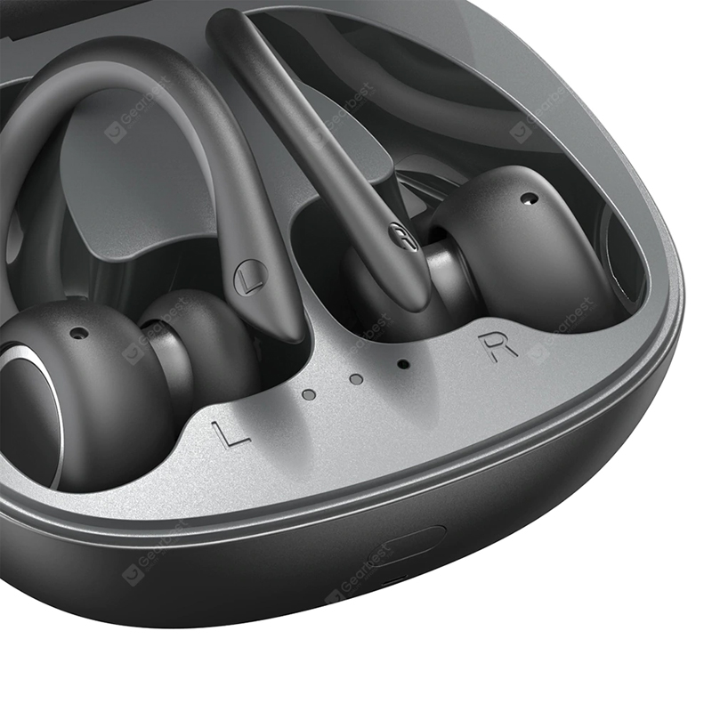 Baseus Encok W17 Sport Écouteurs Bluetooth Écouteurs TWS Casque sans fil Casques Prise en charge du chargement sans fil Qi Smart Touch IP55 Étanche - Noir