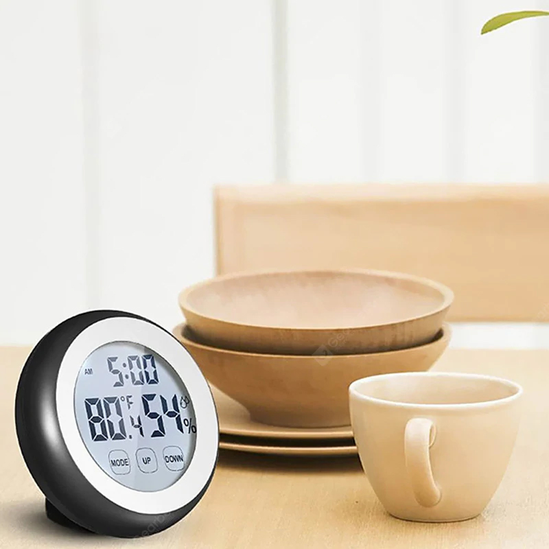 Moniteur d'humidité à thermomètre LCD à hygromètre numérique - Noir