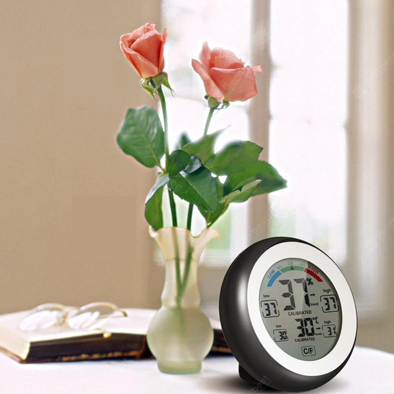 Moniteur d'humidité à thermomètre LCD à hygromètre numérique - Noir