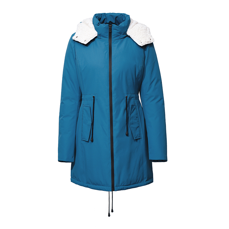 Manteau chaud long pour femme / parka en duvet