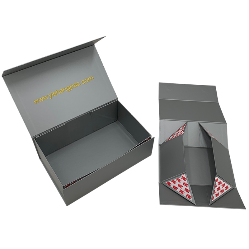 Coffret - cadeau personnalisé pliant gris
