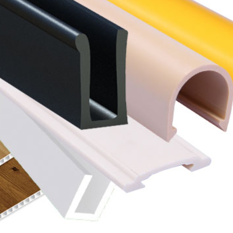 Profils en plastique extrudé inhabituels personnalisés pour une grande variété de matériaux de décoration intérieure de bureau de logement de bâtiment