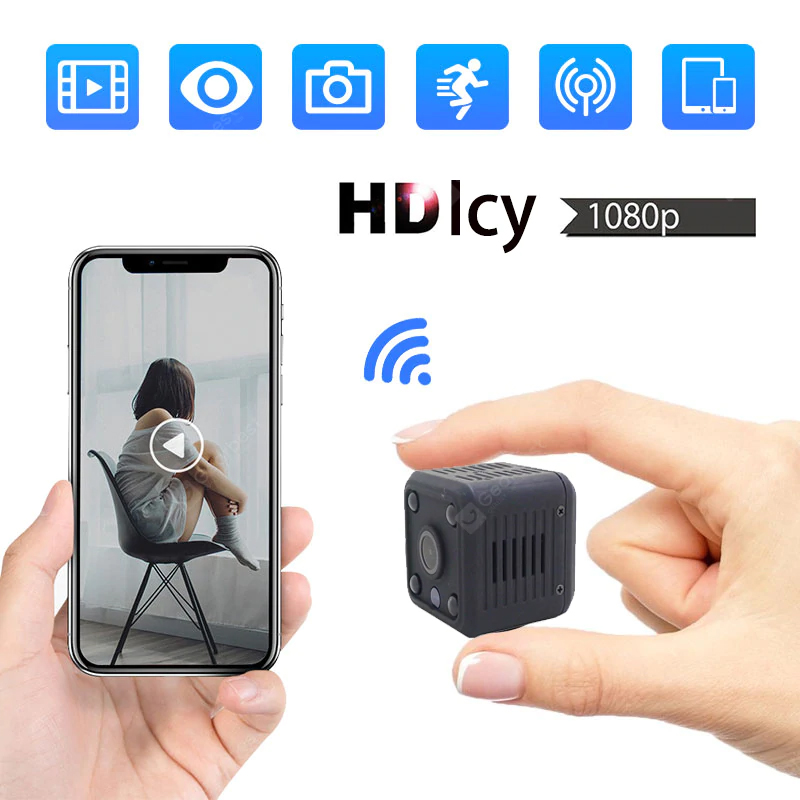 Icy 1080P HD Mini caméra wifi Caméra IP wifi Micro caméra de sécurité Moniteur sans fil Caméra de surveillance 1080p CCTV Vision nocturne - Caméra HD 1080P