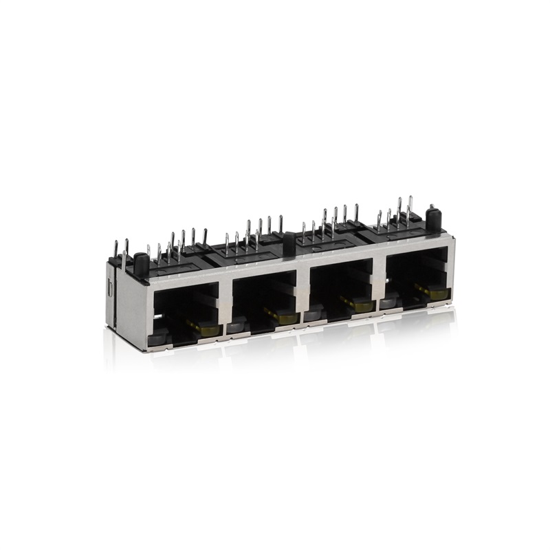 RJ45, 1X4, LED, boucliers.