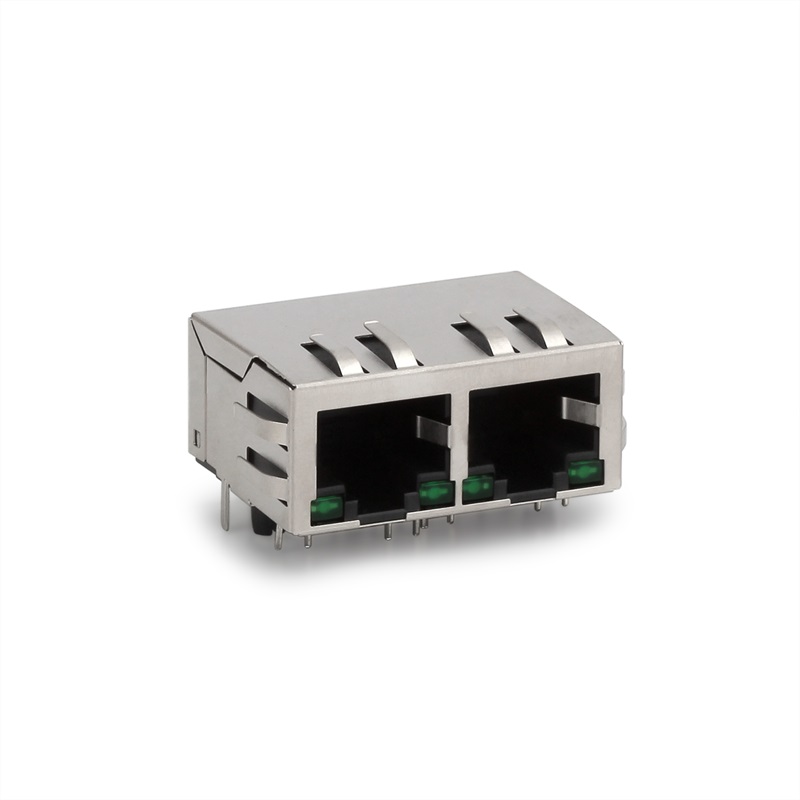 RJ45, 1x2 (filtre), LED, masque de protection