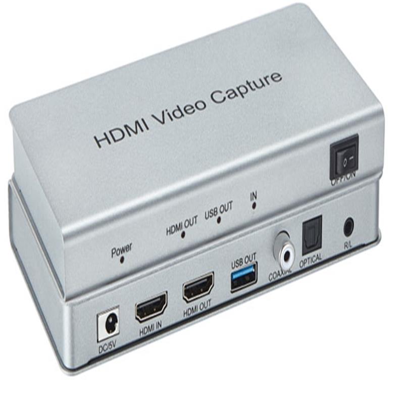 Capture vidéo USB 3.0 HDMI avec boucle HDMI, coaxial, audio optique