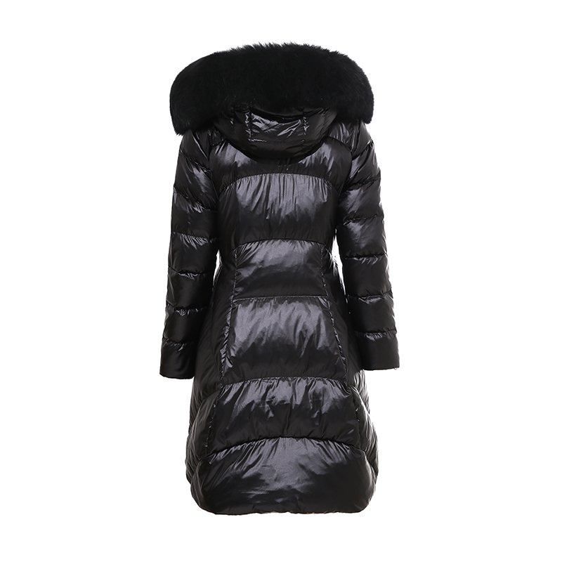 Veste de chauffage à longue armure féminine avec chapeau amovible