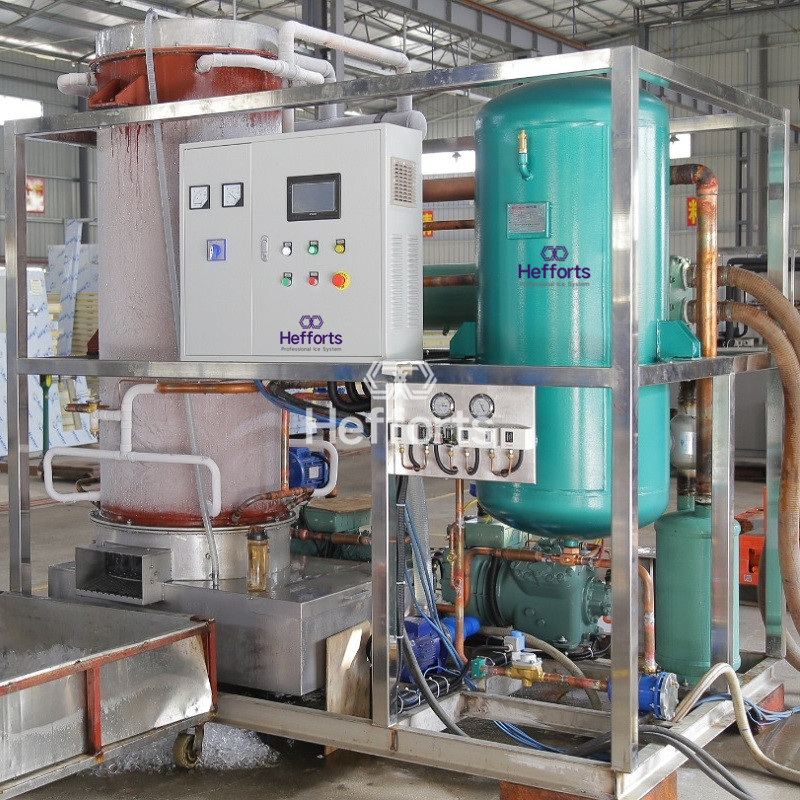 Machine à glace personnalisée à réfrigération d 'eau, 2000 kg par jour, pour les aliments congelés, légumes