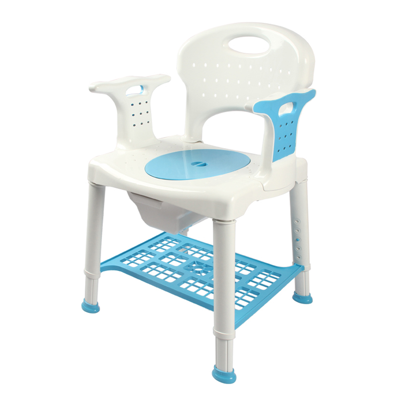 Chaise de douche et d'aisance en plastique
