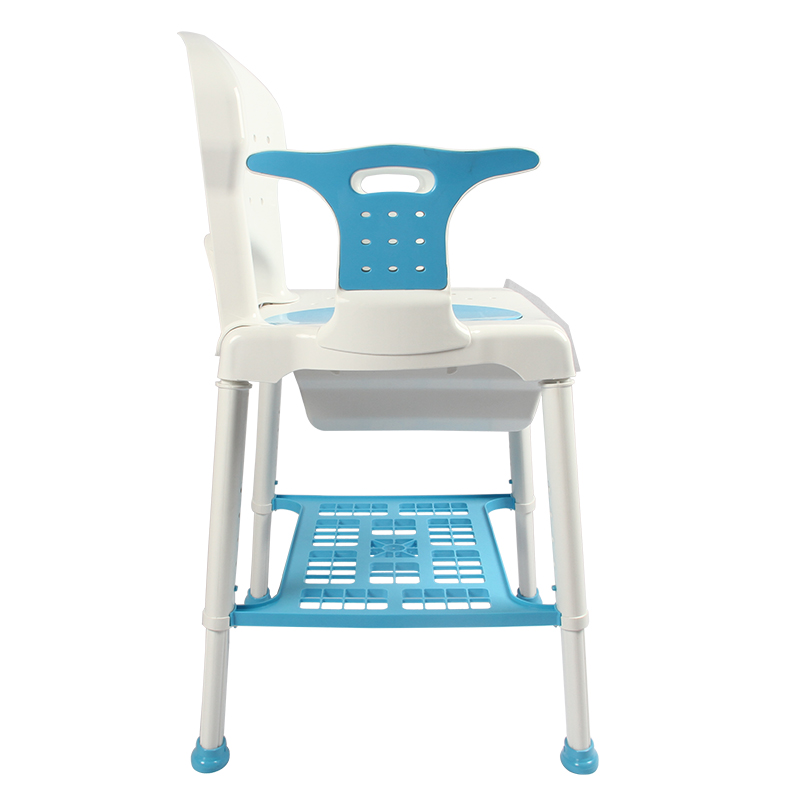 Chaise de douche et d'aisance en plastique