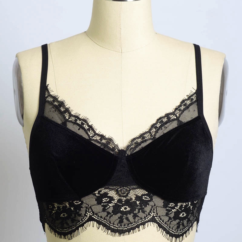 GA-5310 Grace Girl Velvet and dentelle demi cami