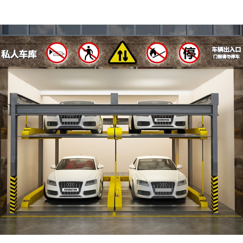 Nouveau design double cylindre brevet de haute qualité à deux postes ascenseur de stationnement de voiture